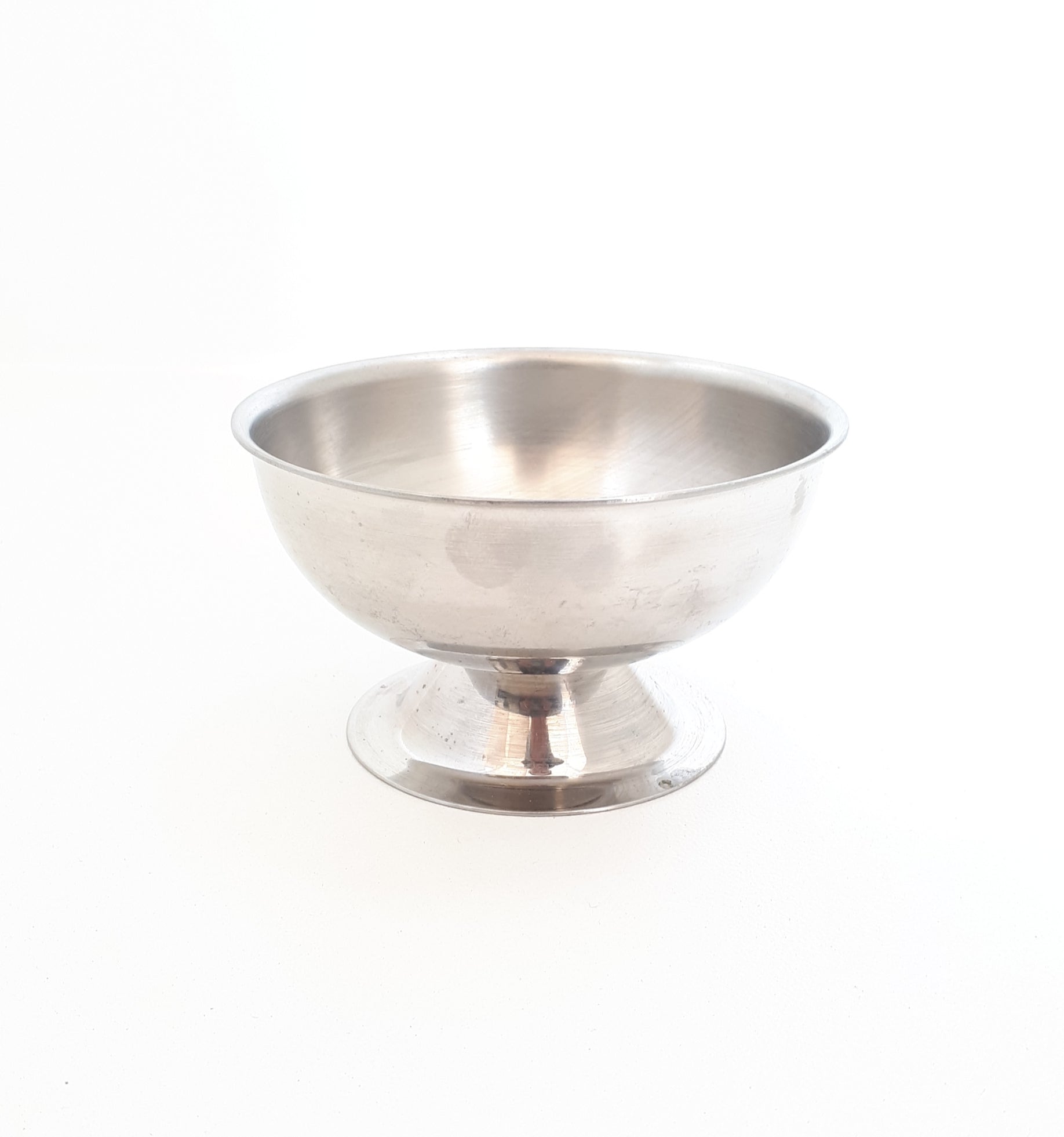 Vintage Stainless Steel Pedestal Bowl