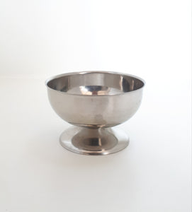 Vintage Stainless Steel Pedestal Bowl