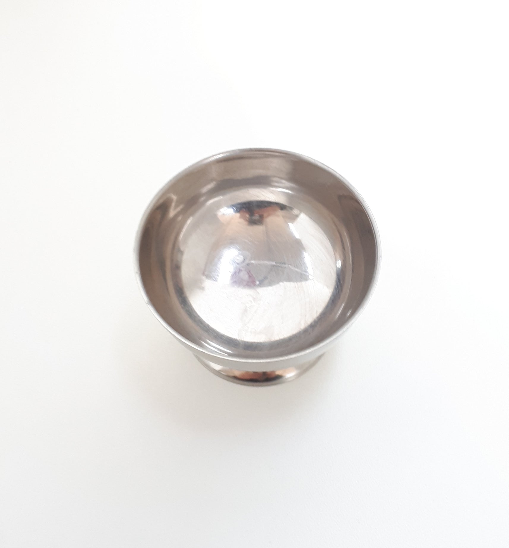 Vintage Stainless Steel Pedestal Bowl