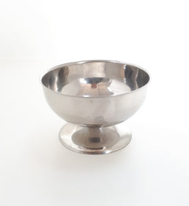 Vintage Stainless Steel Pedestal Bowl
