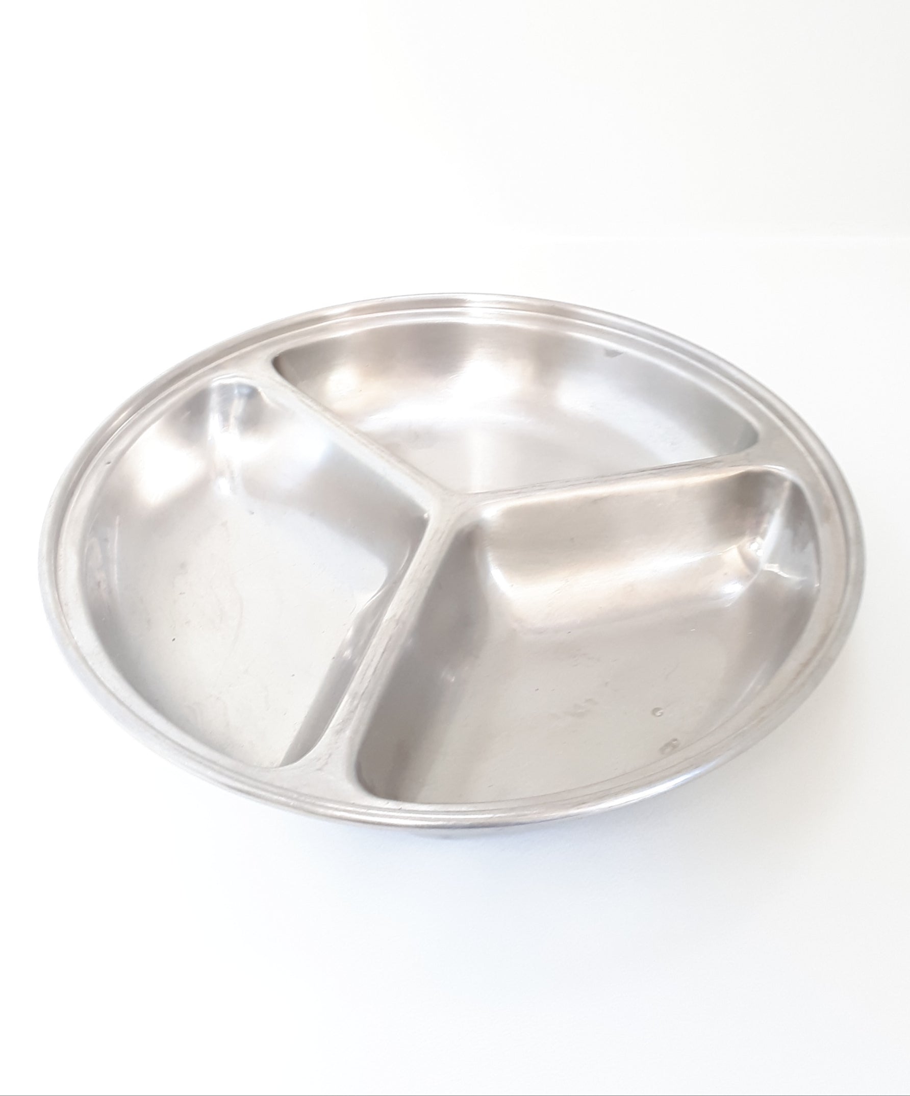 3-Division Stainless Steel Serving Dish