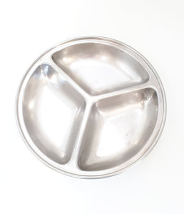 3-Division Stainless Steel Serving Dish