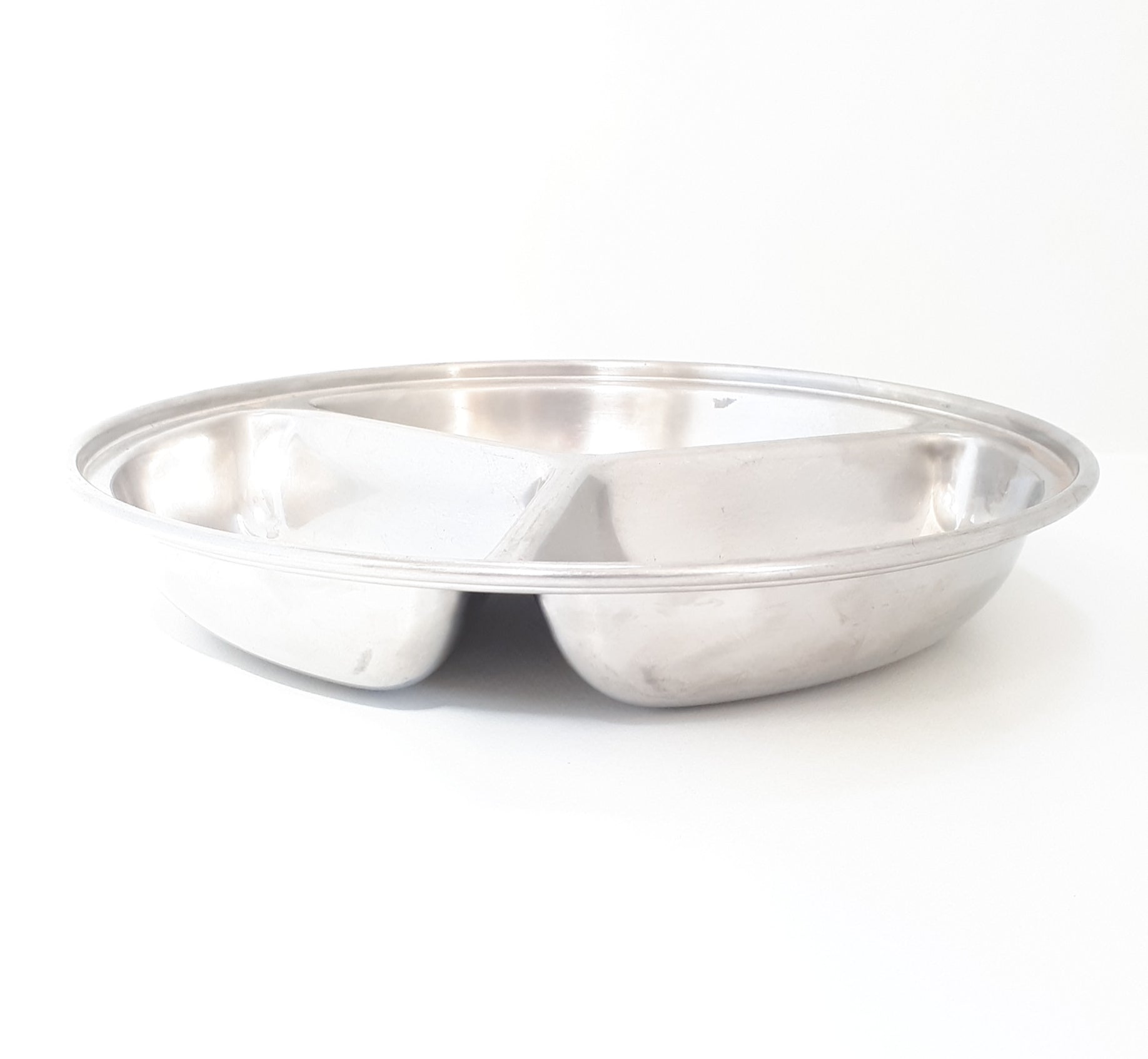 3-Division Stainless Steel Serving Dish