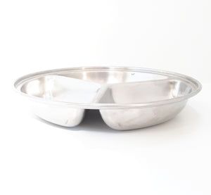 3-Division Stainless Steel Serving Dish