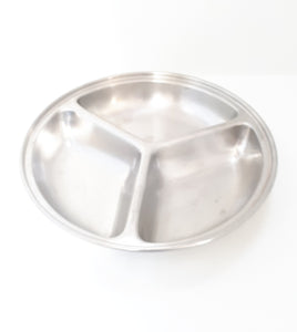 3-Division Stainless Steel Serving Dish