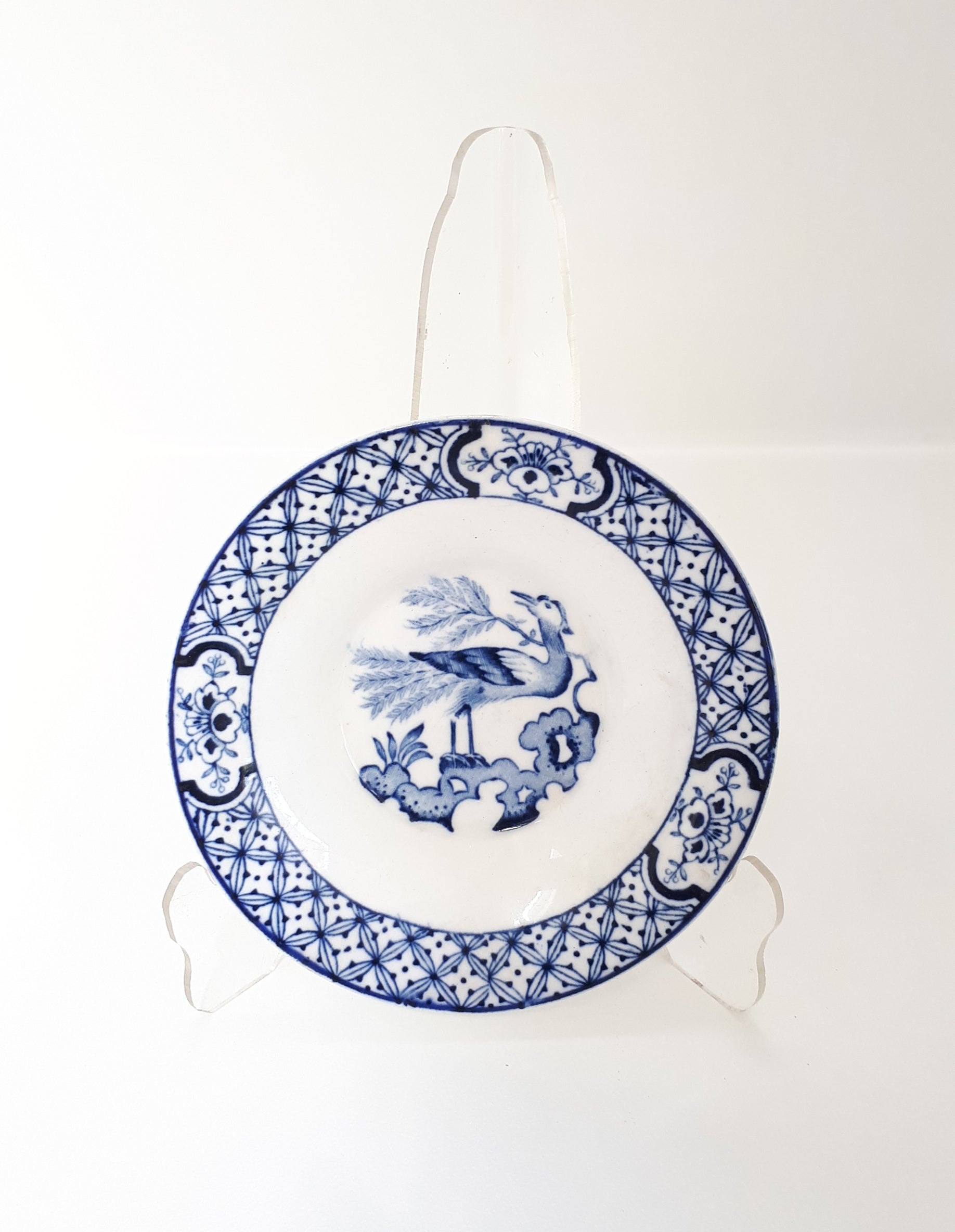 c. 1916+ Antique Wood & Sons Blue And White Yuan Butter Pat Dish