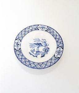 c. 1916+ Antique Wood & Sons Blue And White Yuan Butter Pat Dish