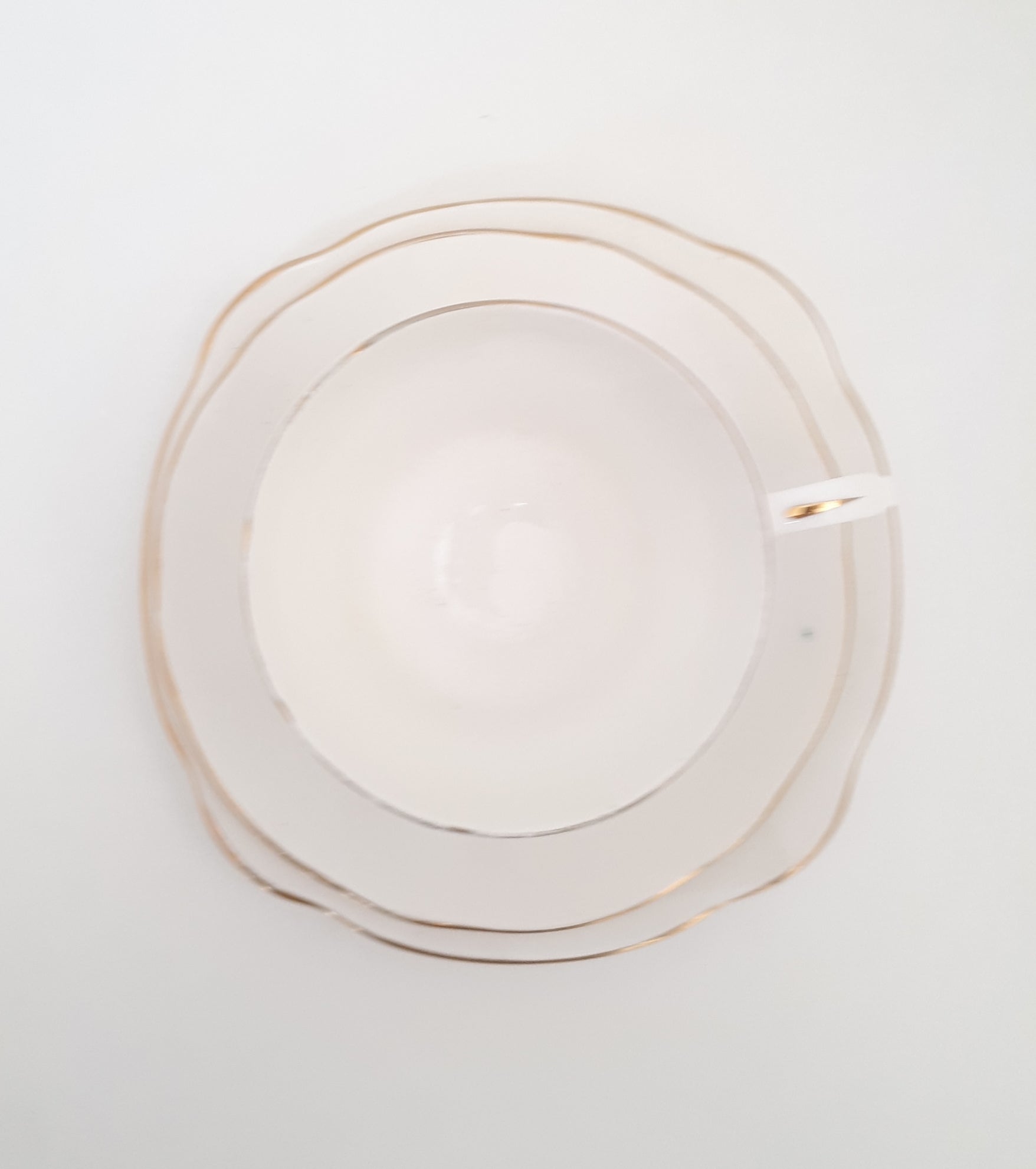 Vintage White & Gold Duchess Bone China Tea Trio – Cup, Saucer & Tea Plate