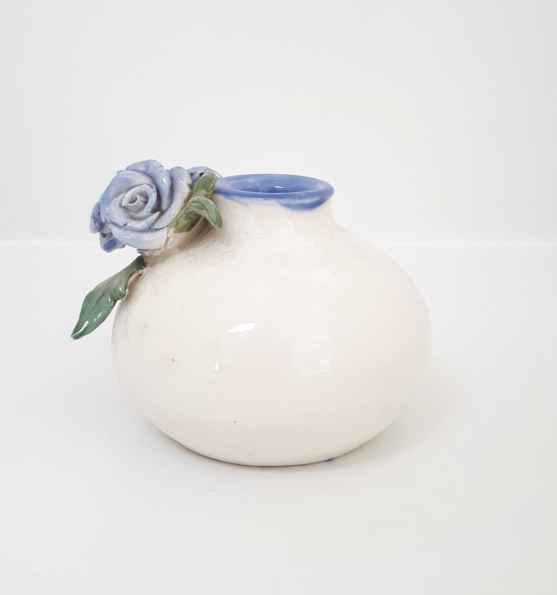 Handmade & Glazed Pottery Bud Vase