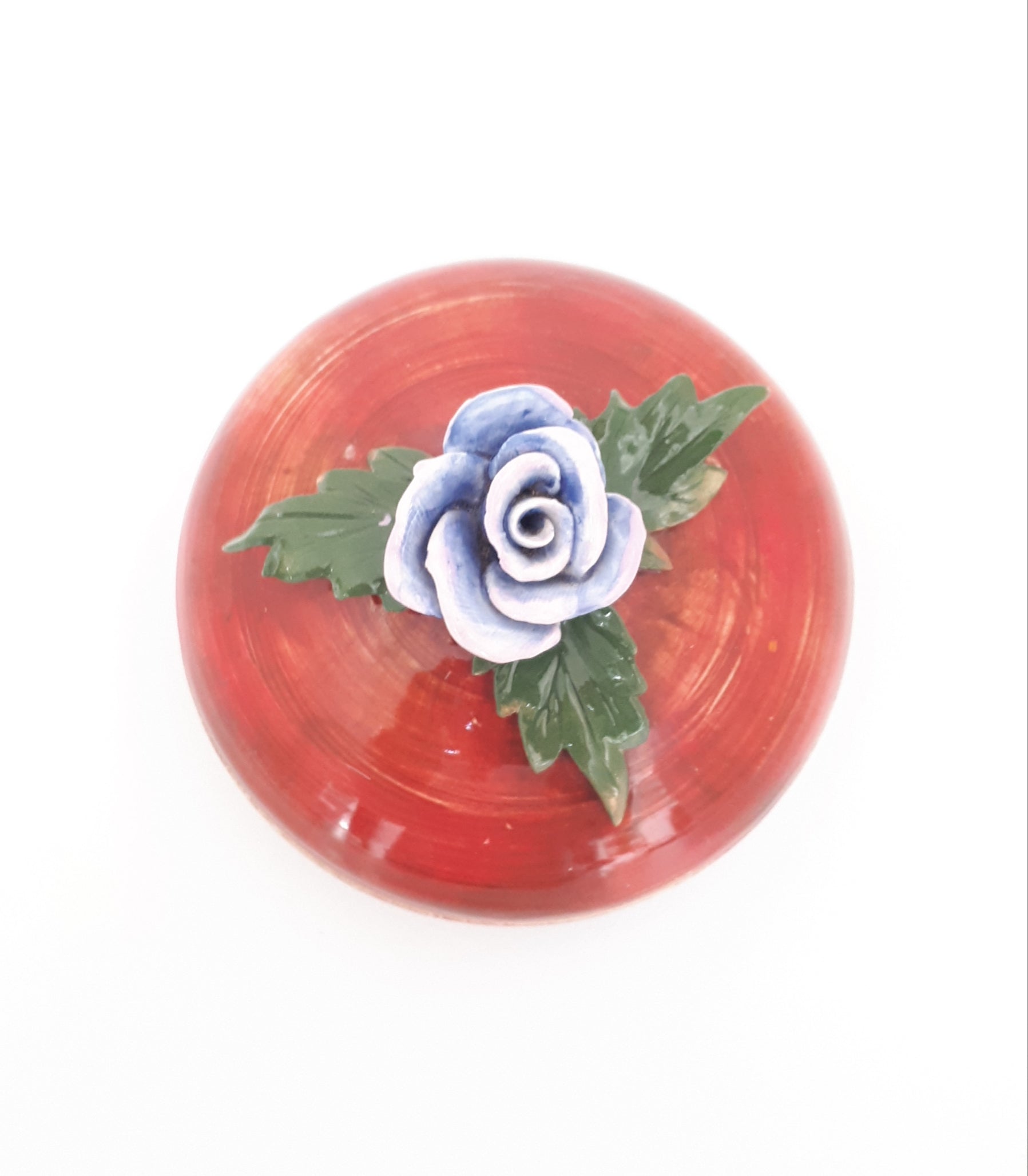 Handmade & Glazed Lidded Pottery Trinket Dish