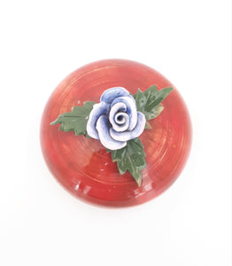 Handmade & Glazed Lidded Pottery Trinket Dish