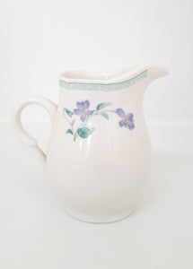 Vintage English Garden Bone China Creamer / Milk Jug
