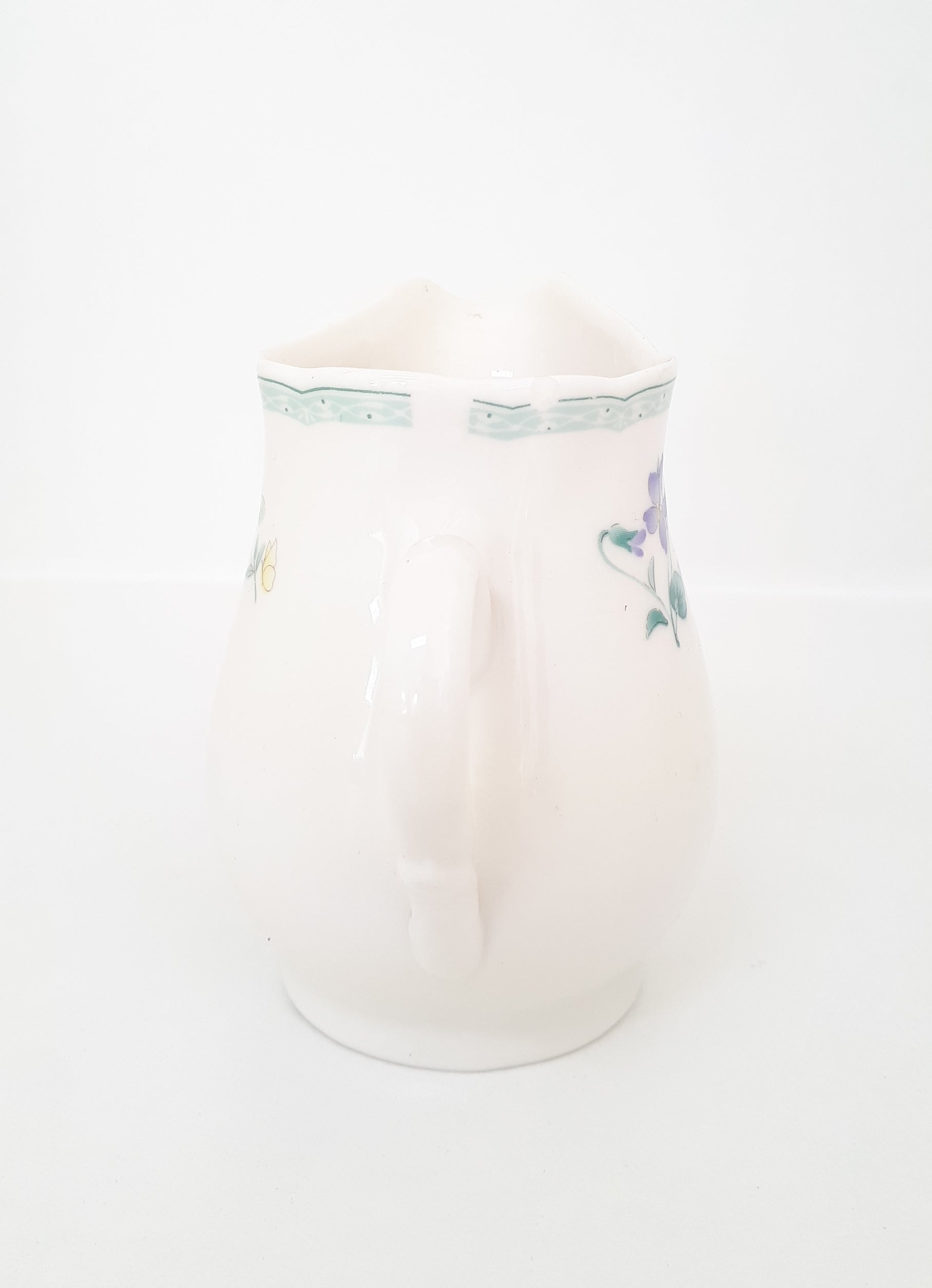 Vintage English Garden Bone China Creamer / Milk Jug