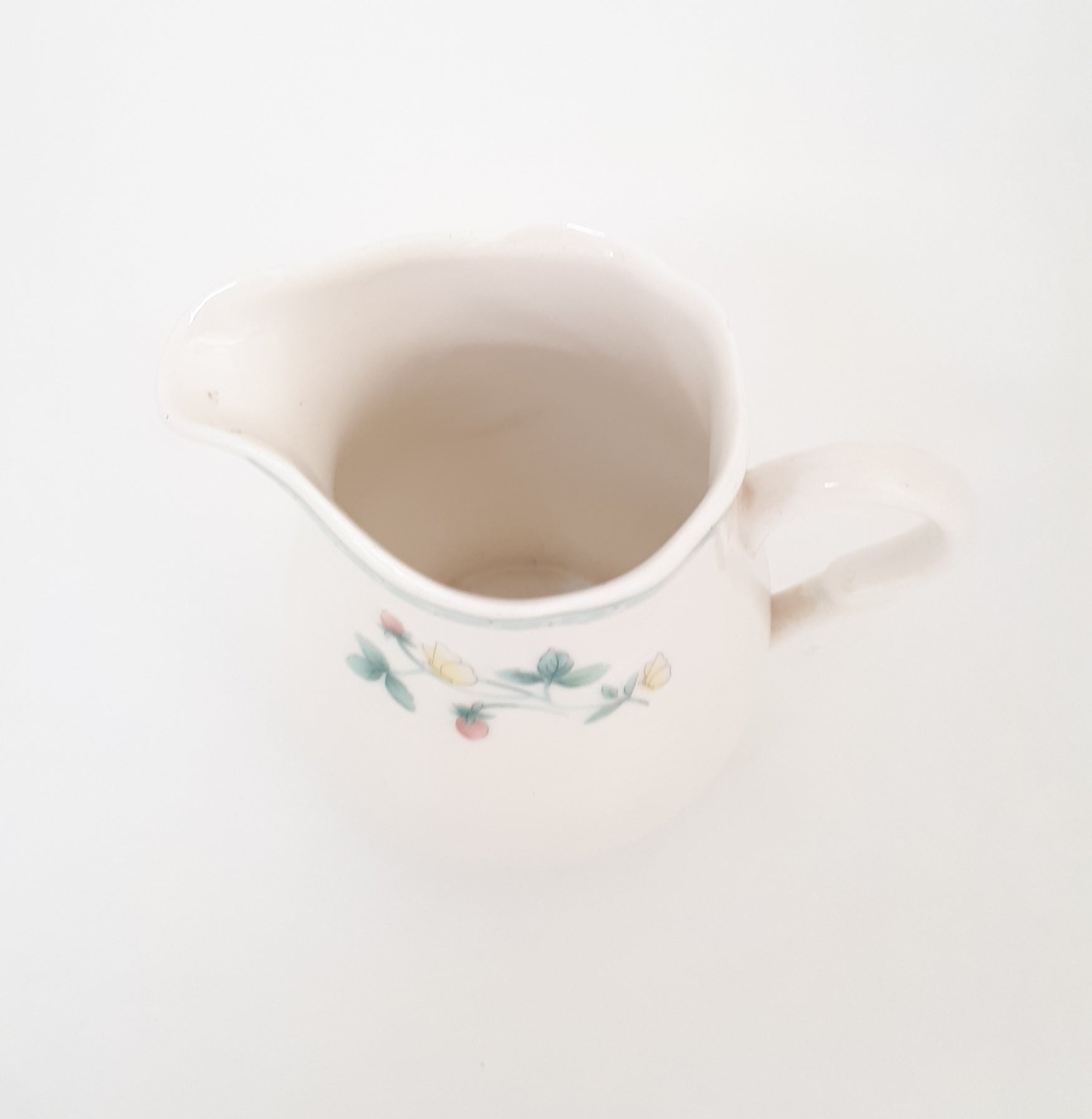 Vintage English Garden Bone China Creamer / Milk Jug