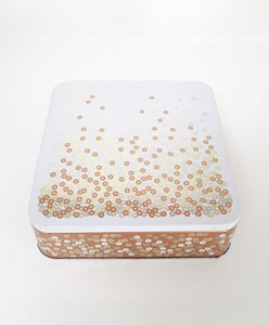 Collectable Rose Gold Woolworths Biscuit Tin With Sequence Detail