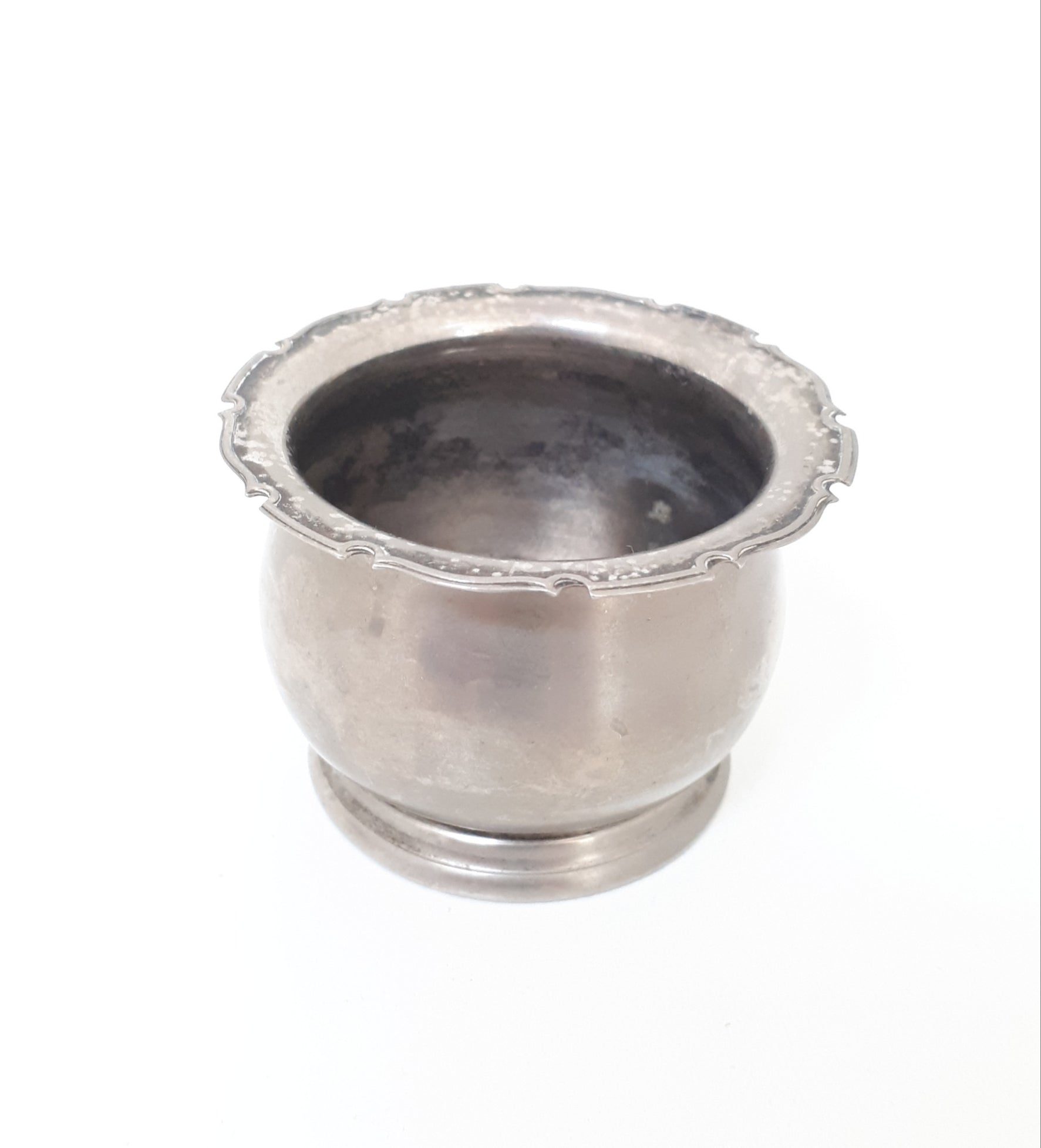 Small Open Silver Plated Salt Pot /Cellar