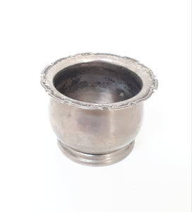 Small Open Silver Plated Salt Pot /Cellar