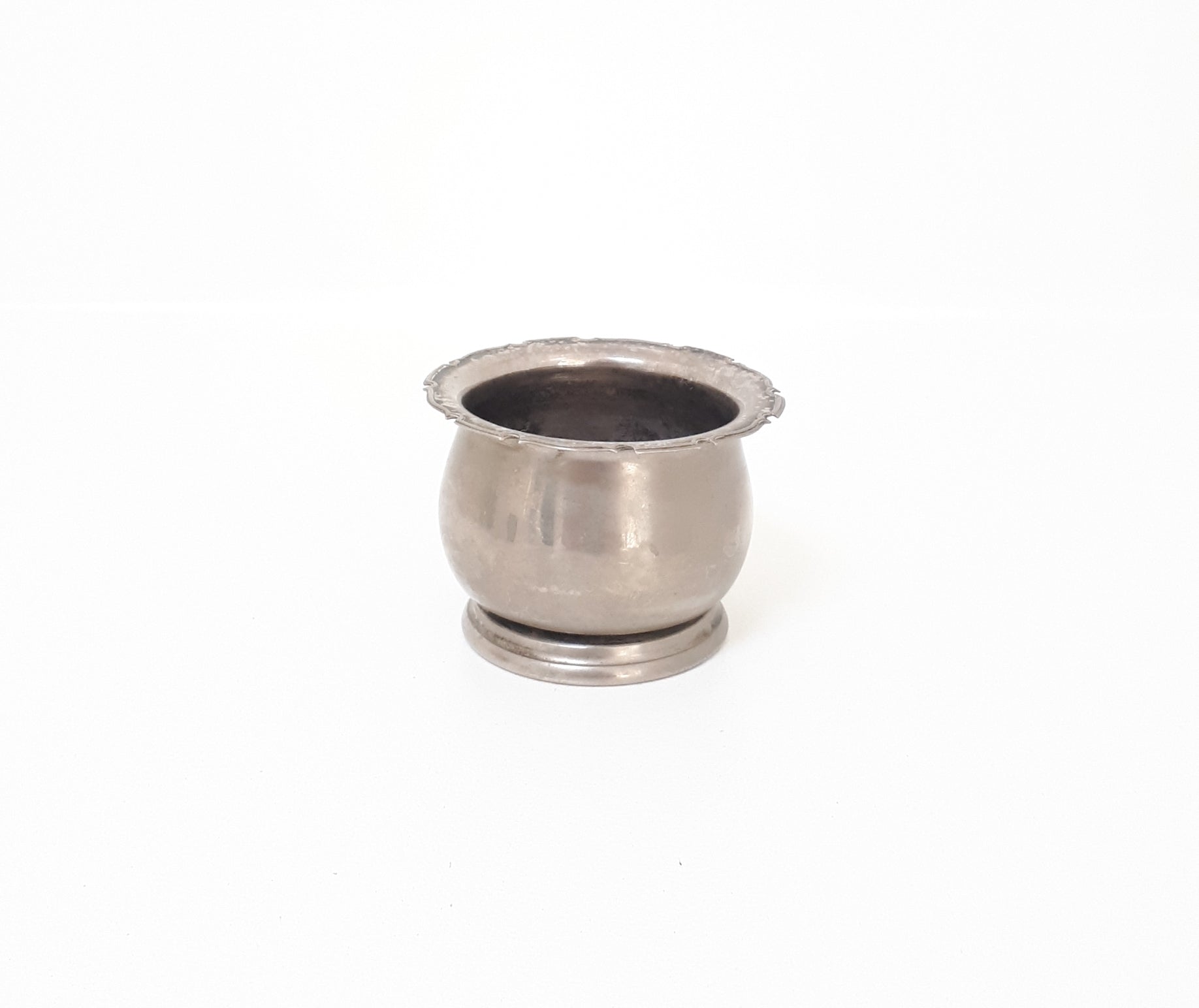 Small Open Silver Plated Salt Pot /Cellar
