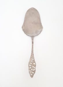 Vintage Dutch Silver Plated Cake Lifter With Parisienne Lace Handle Design