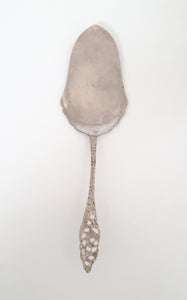Vintage Dutch Silver Plated Cake Lifter With Parisienne Lace Handle Design