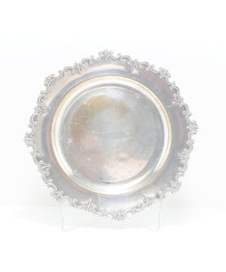 Vintage Swedish Silver Plate On Brass Dish