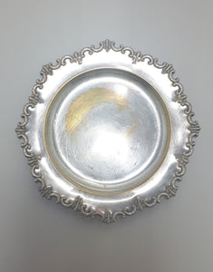 Vintage Swedish Silver Plate On Brass Dish