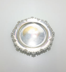 Vintage Swedish Silver Plate On Brass Dish