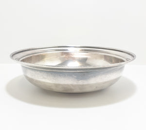 Vintage Round Seranco Silver Plate On Brass Bowl