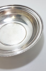 Vintage Round Seranco Silver Plate On Brass Bowl