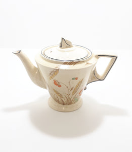 Antique 1920 – 1930’s Burleigh Ceramic Art Deco Wheat Patterned Tea Pot – 2 to 4 Cups