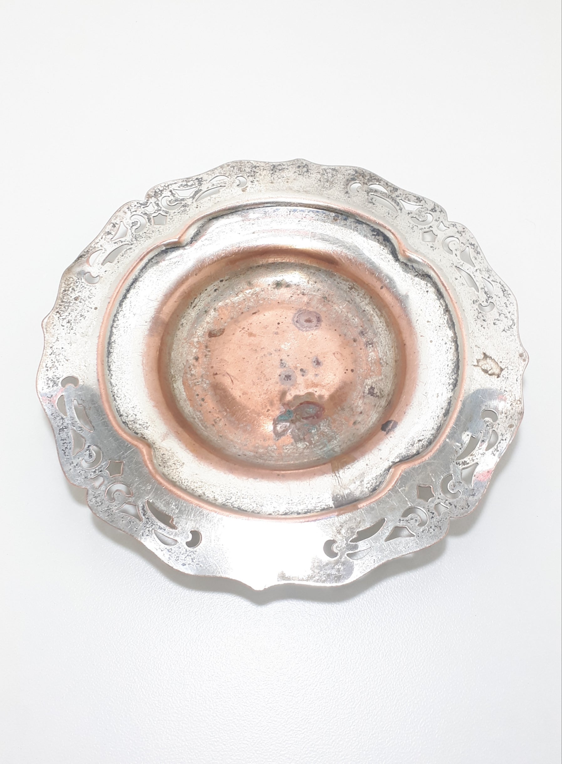 Silver Plate On Copper Sweets Dish