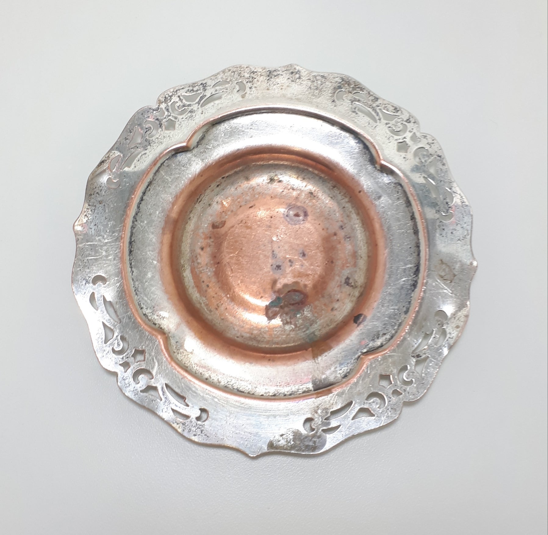 Silver Plate On Copper Sweets Dish