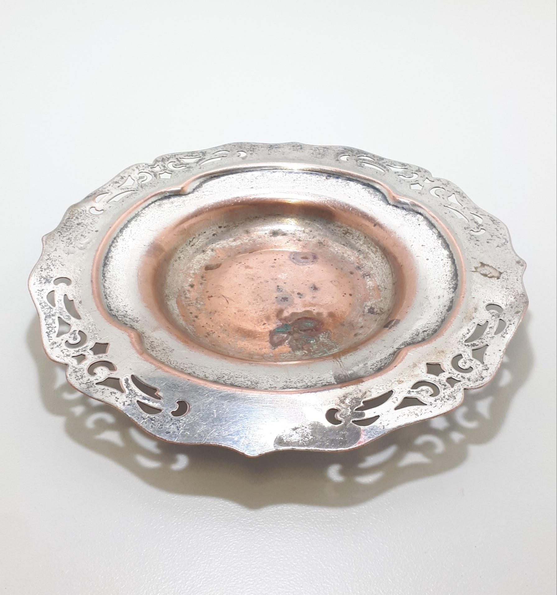Silver Plate On Copper Sweets Dish