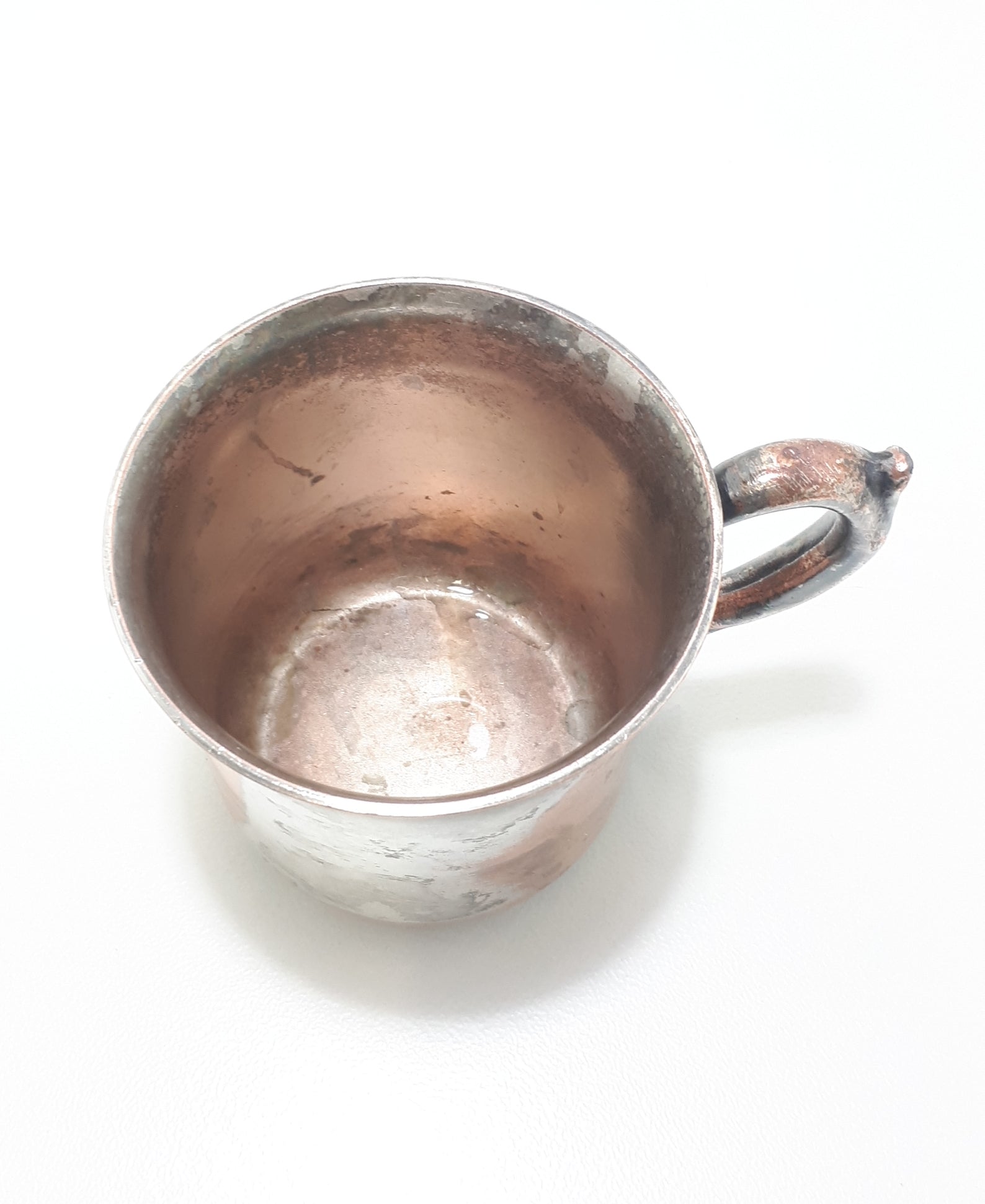 Heavy Silver Plate On Copper Children’s Cup