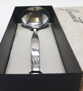 Vintage Boxed & Unused Stainless Steel Sauce / Gravy Ladle With Lynne Handle Design