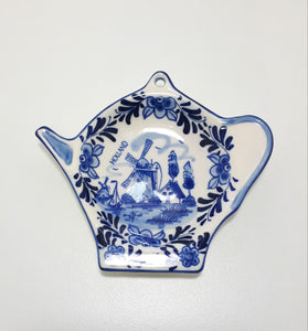 Blue Delft Dutch Porcelain Tea Bag Rest