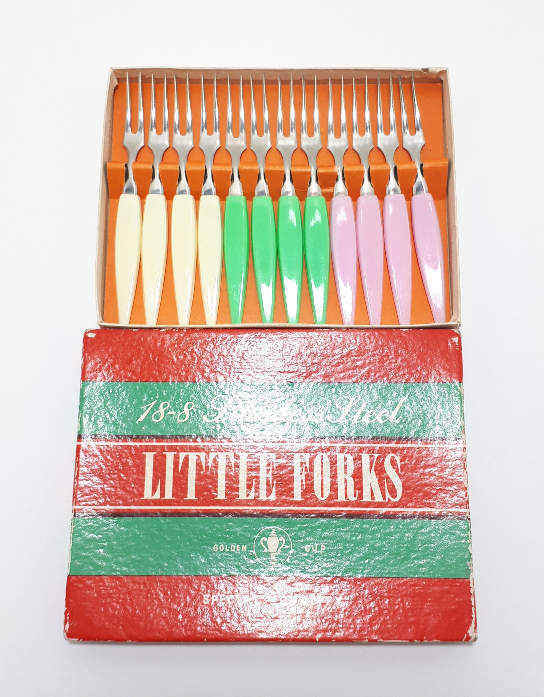 Complete Boxed Set Of Little Forks For Hors d' Oeuvres
