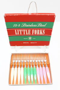 Complete Boxed Set Of Little Forks For Hors d' Oeuvres