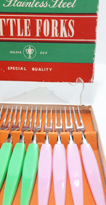 Complete Boxed Set Of Little Forks For Hors d' Oeuvres