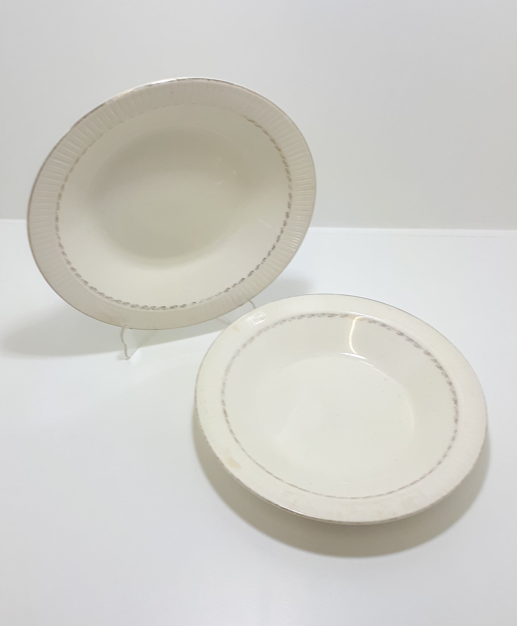 Vintage Set Of 2 Continental China Soup Bowls
