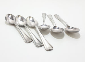 Set Of 6 Silver Plated Demitasse Spoons – Flared Handle