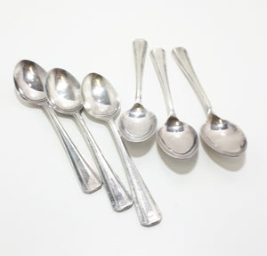 Set Of 6 Silver Plated Demitasse Spoons – Flared Handle