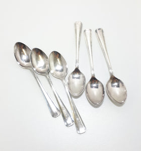 Set Of 6 Silver Plated Demitasse Spoons – Flared Handle