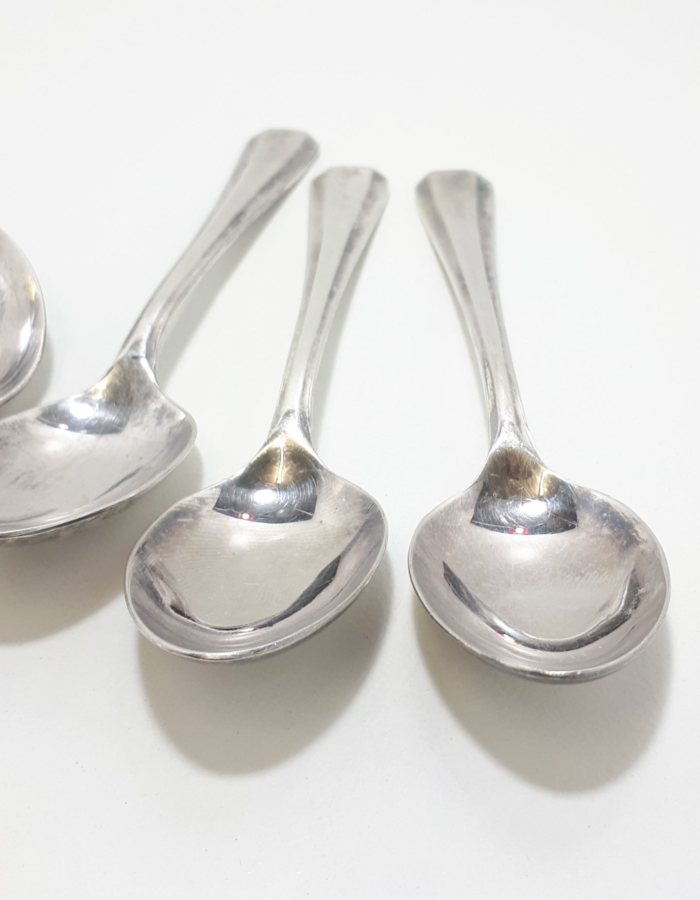 Set Of 6 Silver Plated Demitasse Spoons – Flared Handle