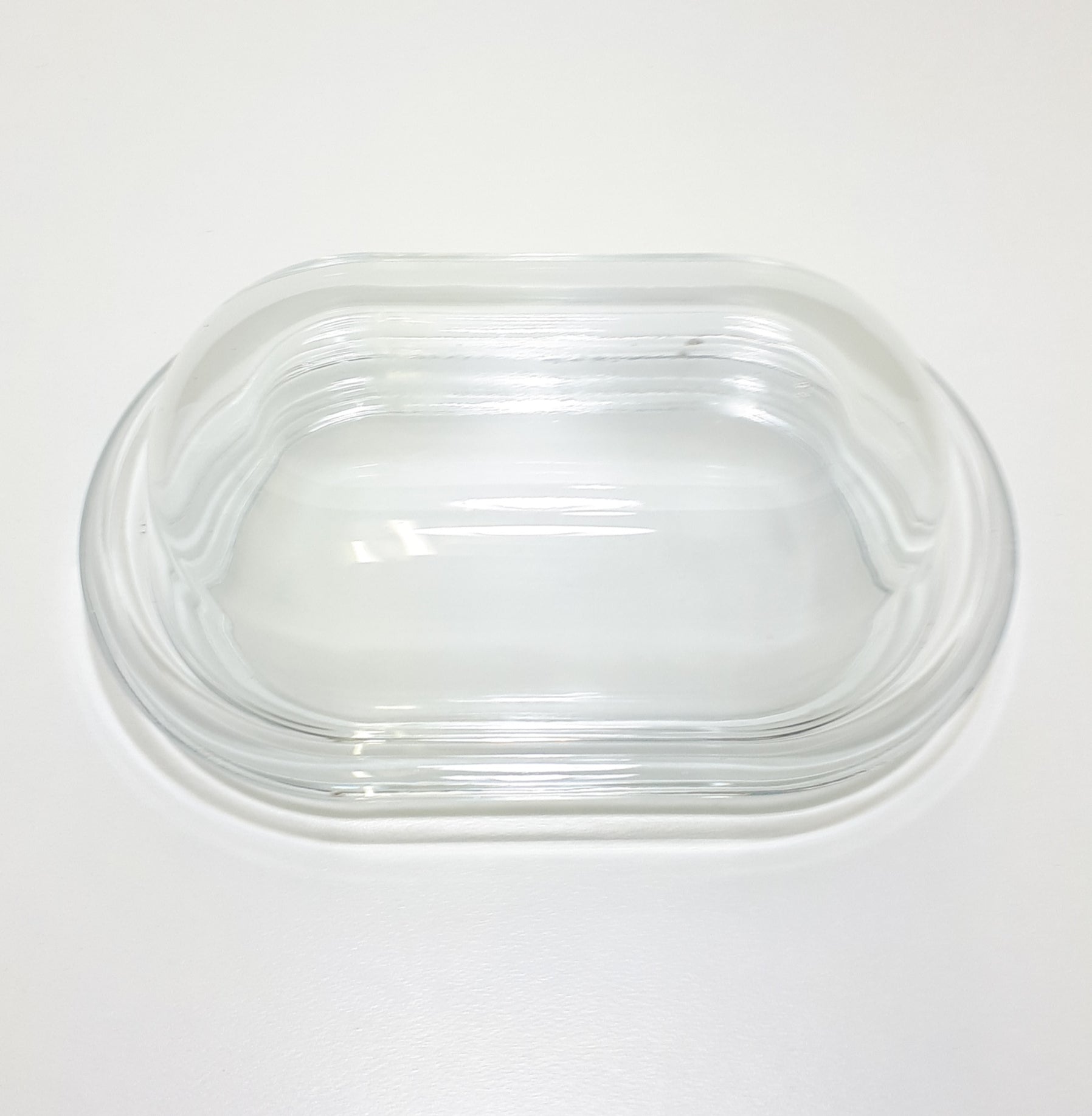 Clear Glass Butter Dish – Tray & Lid