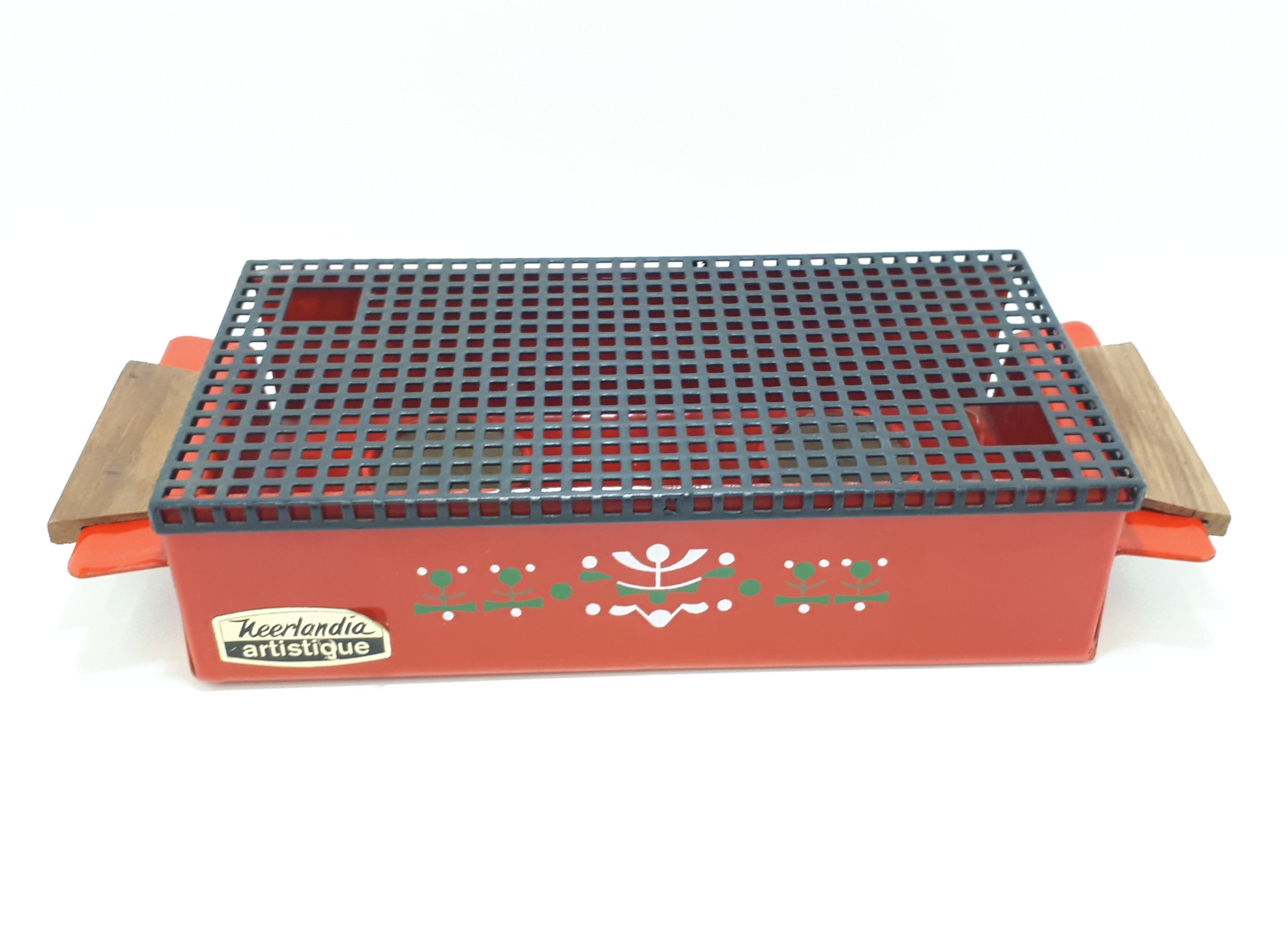Vintage Enamelled Rechaud by Neerlandia Artistique