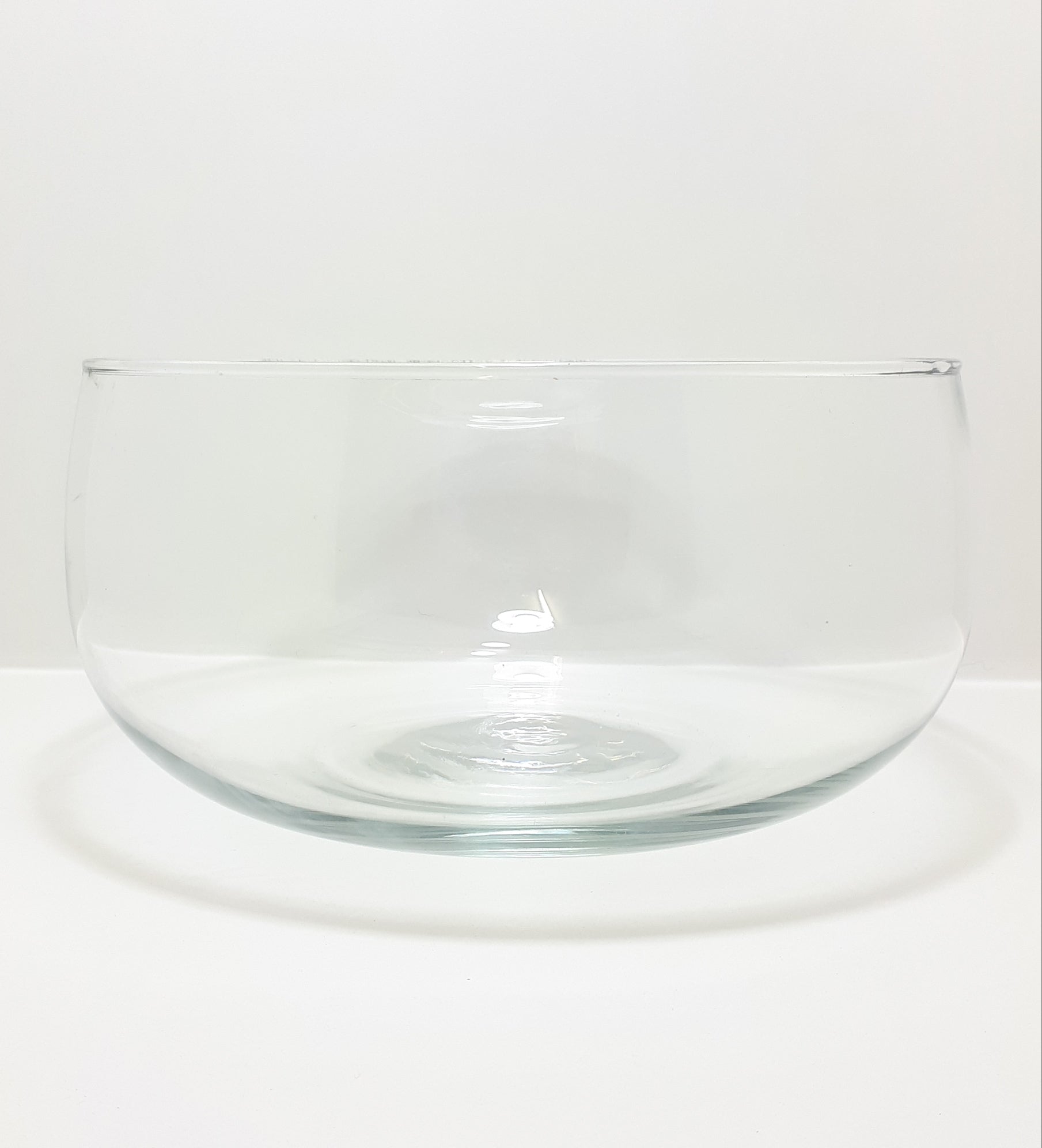 Elegant Contemporary Large Glass Salad Serving Bowl