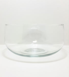 Elegant Contemporary Large Glass Salad Serving Bowl