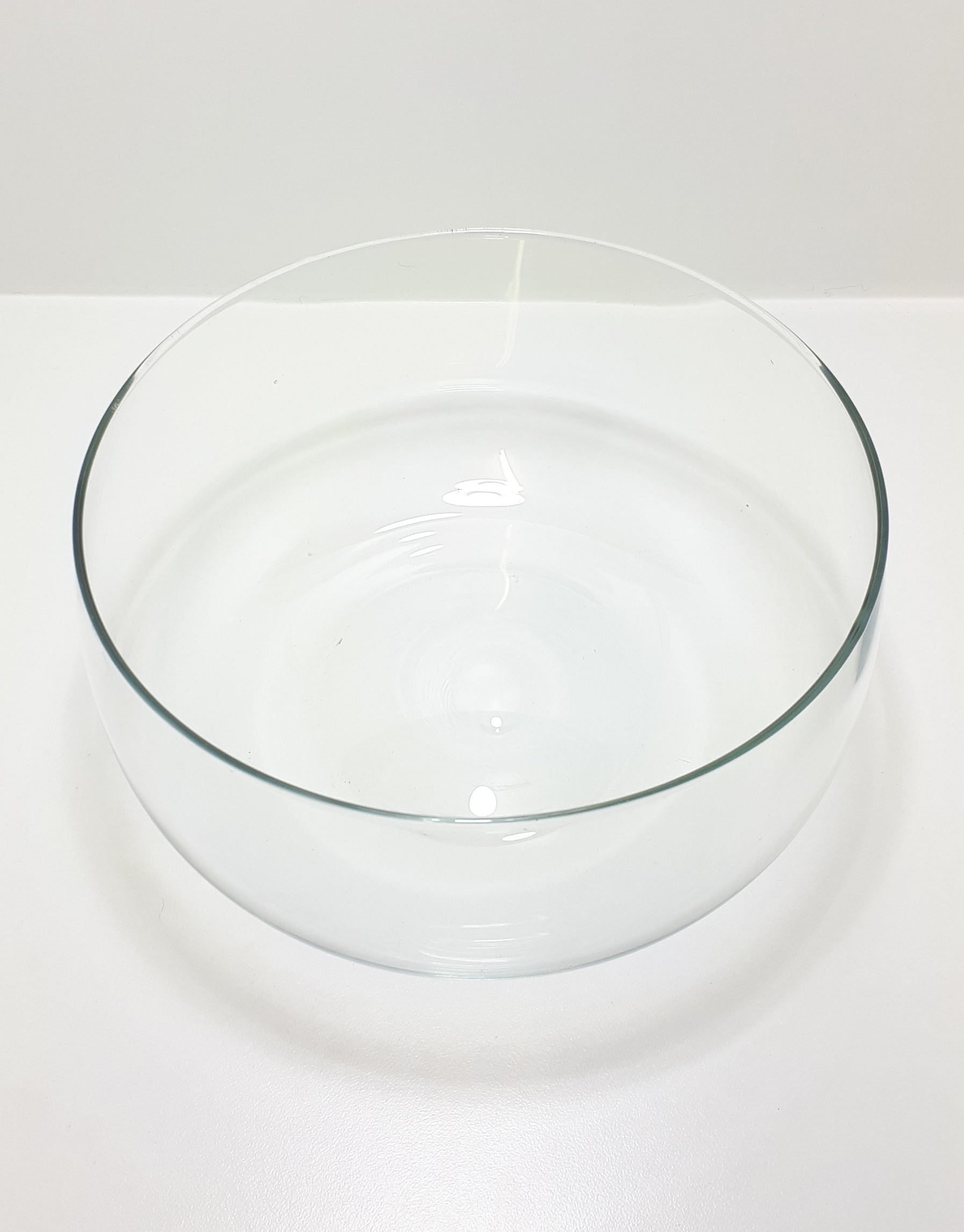 Elegant Contemporary Large Glass Salad Serving Bowl