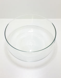 Elegant Contemporary Large Glass Salad Serving Bowl